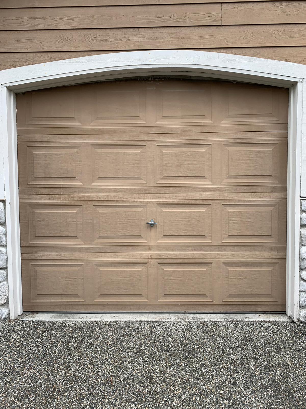 Traditional raised-panel garage door